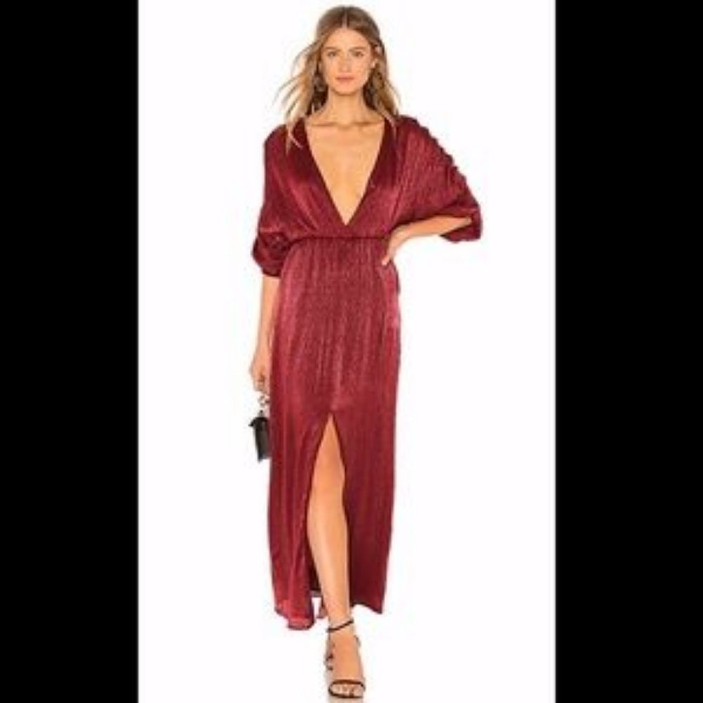 House Of Harlow X Revolve Rhea Maxi Dress Raspberry Red Size S